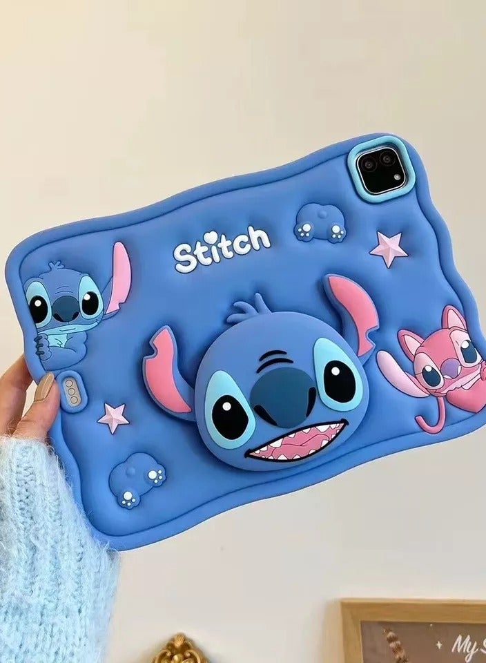 Lilo & Stitch Cartoon 3D Soft Silicone Case,for iPad Pro11 2020