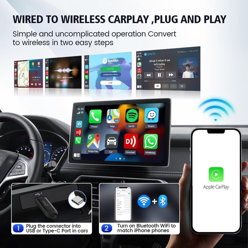 Carlinkit MINI SE Wireless CarPlay Adapter - USB-A & USB-C Dual Ports - Image 4