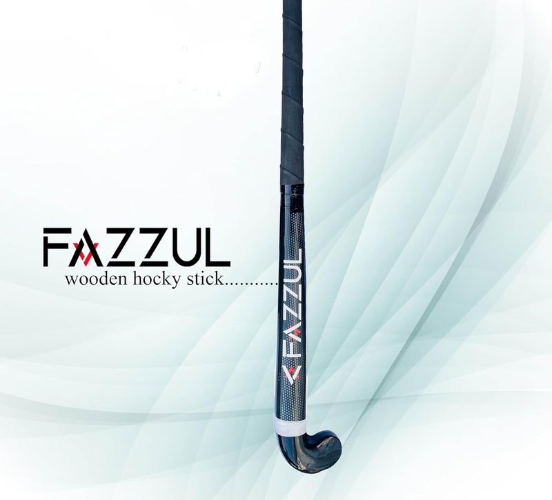 Fazzul مضرب بيسبول خشبي ثقيل مع عصا هوكي (أسود) - Image 3