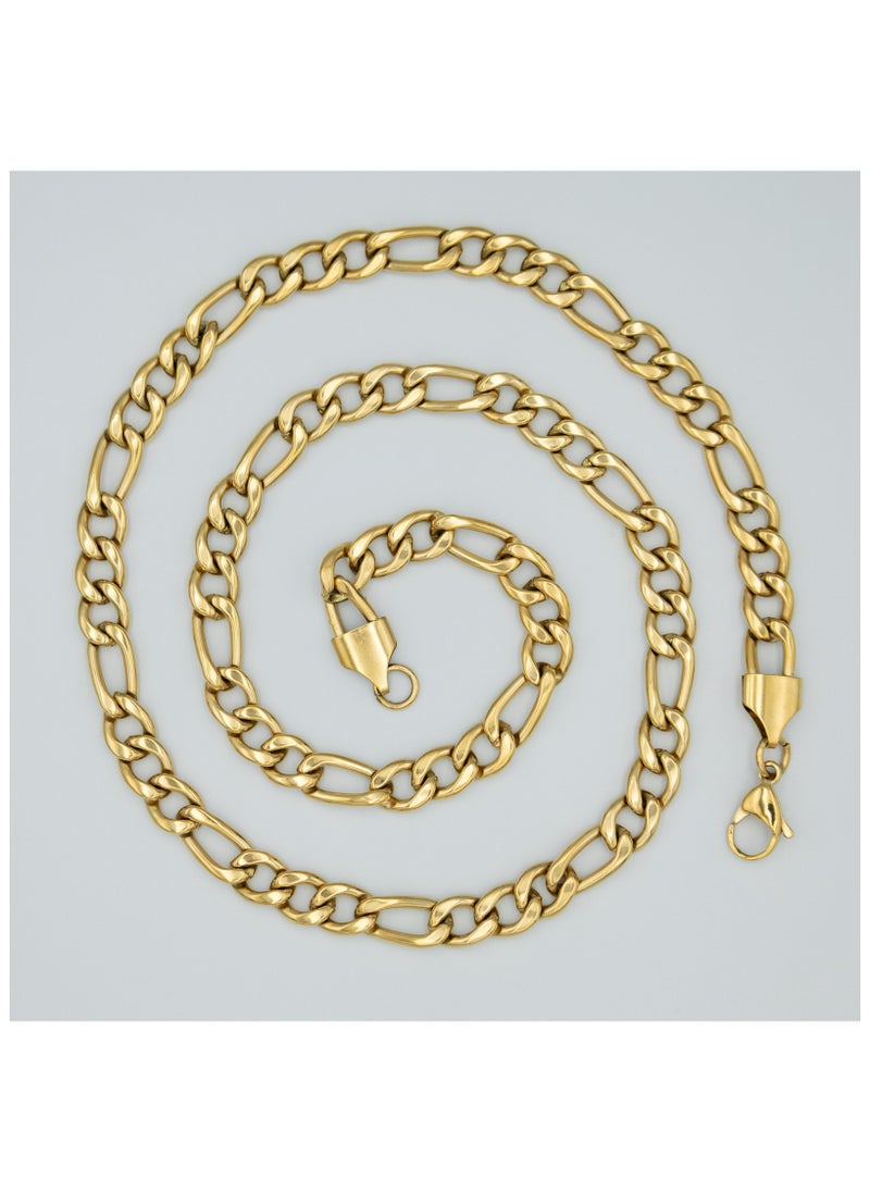 mjuhurat - Stainless Golden Chain 7 mm 60 cm - Image 1