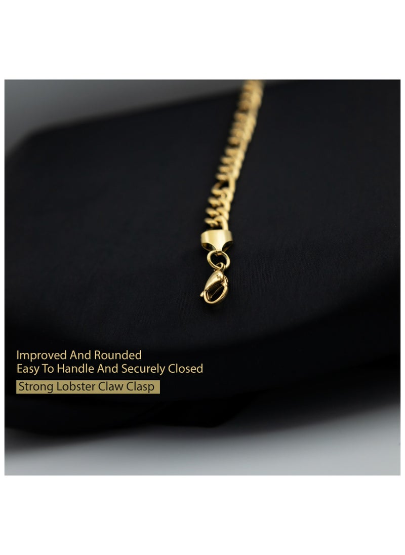 mjuhurat - Stainless Golden Chain 7 mm 60 cm - Image 1