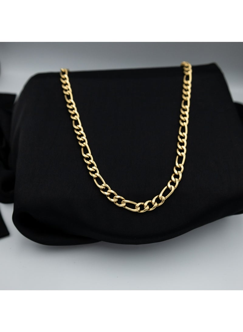 mjuhurat - Stainless Golden Chain 7 mm 60 cm - Image 1