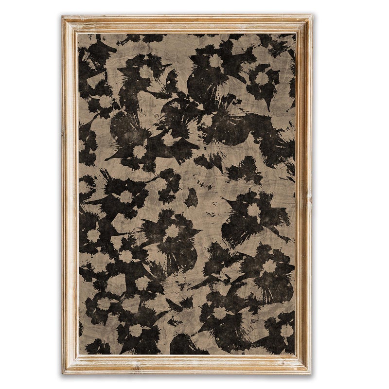 SHEWANT ART Abstract Canvas Wall Art Neutral Abstract Floral Print Vintage Minimalist Modern Neutral Botanical Wall Art Hand Painted Black Blooming Flowers Artwork Poster for Living Room Bedroom Office Unframed - Image 2