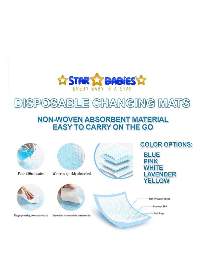 A TO Z A to Z - Disposable Changing Mat size (45cm x 60cm) Large- Premium Quality for Baby Soft Ultra Absorbent Waterproof - Pack of 75 - White  - Image 3