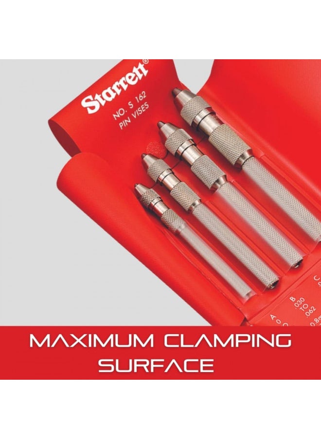 Starrett Pin Vise with Knurled Handles, Smaller Body Diameter, and Special Tapered Collet for Maximum Clamping Surface - .010-.055" Range - 240A