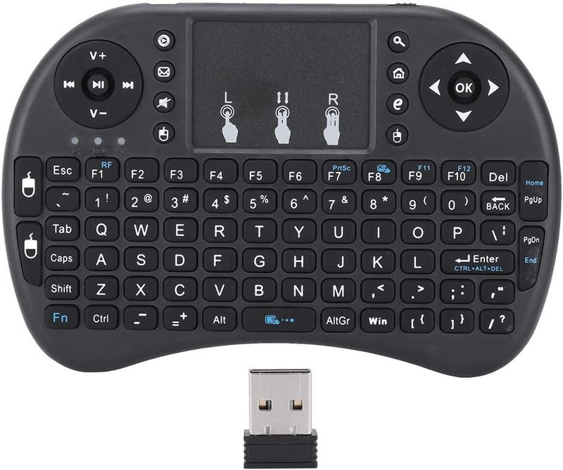 klarako USB Mini Wireless Touch Keyboard, Portable Multifunction Wireless Keyboard with Touchpad Fit for Home Multimedia Compatible with Smart TV/TV Box/Win,Mac OS System - Image 1