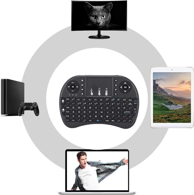 klarako USB Mini Wireless Touch Keyboard, Portable Multifunction Wireless Keyboard with Touchpad Fit for Home Multimedia Compatible with Smart TV/TV Box/Win,Mac OS System - Image 4