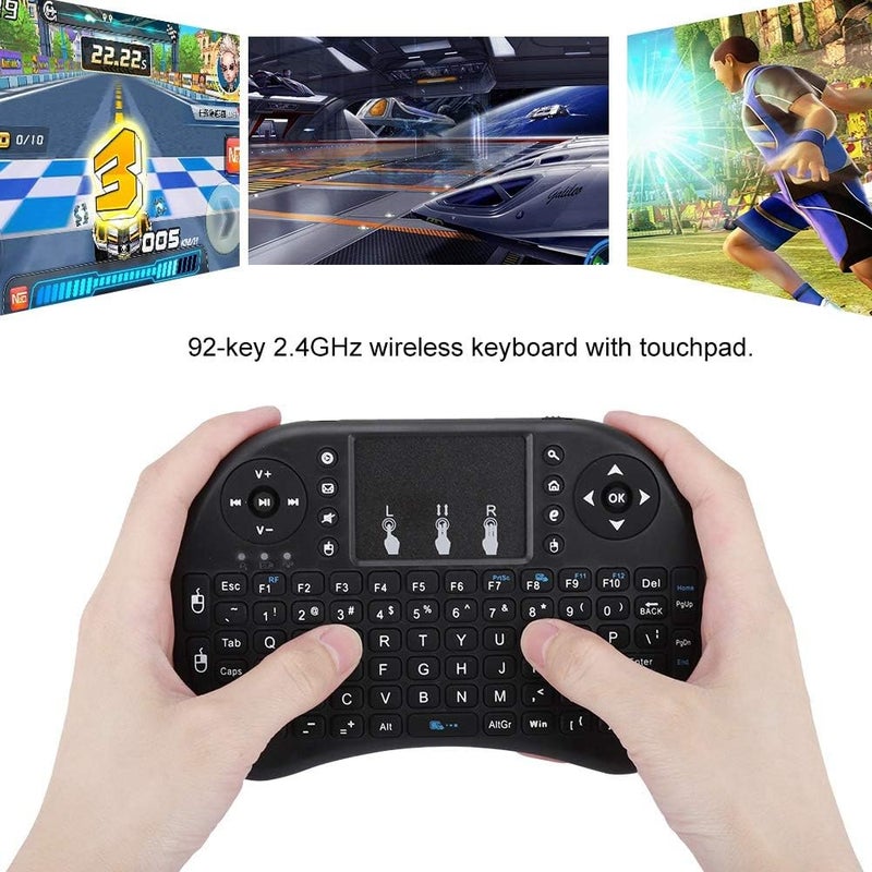klarako USB Mini Wireless Touch Keyboard, Portable Multifunction Wireless Keyboard with Touchpad Fit for Home Multimedia Compatible with Smart TV/TV Box/Win,Mac OS System - Image 2