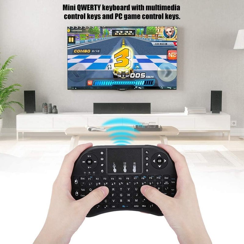 klarako USB Mini Wireless Touch Keyboard, Portable Multifunction Wireless Keyboard with Touchpad Fit for Home Multimedia Compatible with Smart TV/TV Box/Win,Mac OS System - Image 3