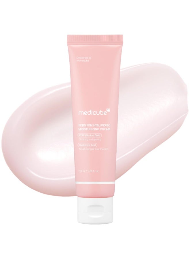 Medicube Salmon DNA PDRN Pink Hyaluronic Moisturizing Cream, Pink Soothing Cream, Hyaluronic acid, Niacinamide, Hydrating & Firming, Uneven Skin Tone, Pore Care, Korean Skincare | 50ml - Image 1