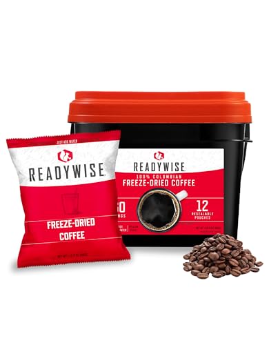 ReadyWise Emergency Food Supply - 360 Servings Freeze Dried Coffee Bucket, Survival Food, Instant Coffee Packets for Backpacking, Camping Essentials & Prepping Supplies, up to 15 Year Shelf Life - Image 1