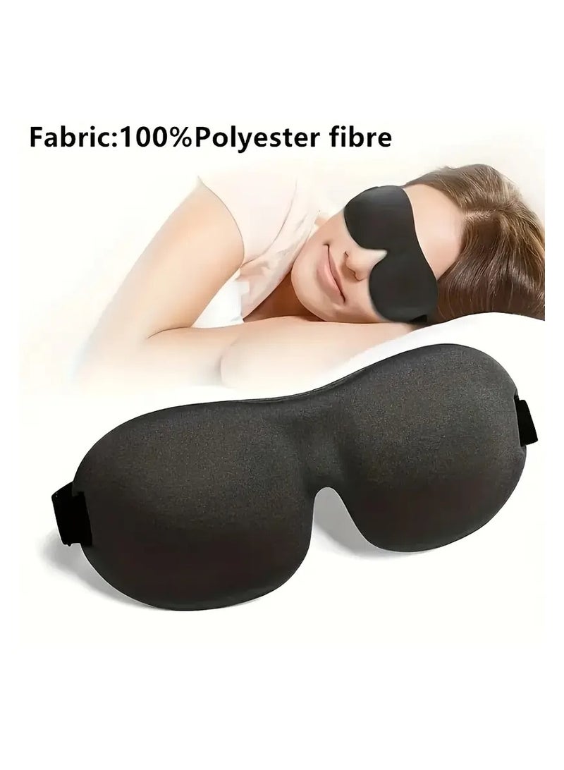 2 Pcs - 3D Soft Padded Lightweight Sleep Eye Mask for Relaxation and Comfort While Sleeping - Image 1