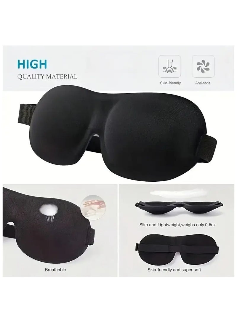 2 Pcs - 3D Soft Padded Lightweight Sleep Eye Mask for Relaxation and Comfort While Sleeping - Image 4