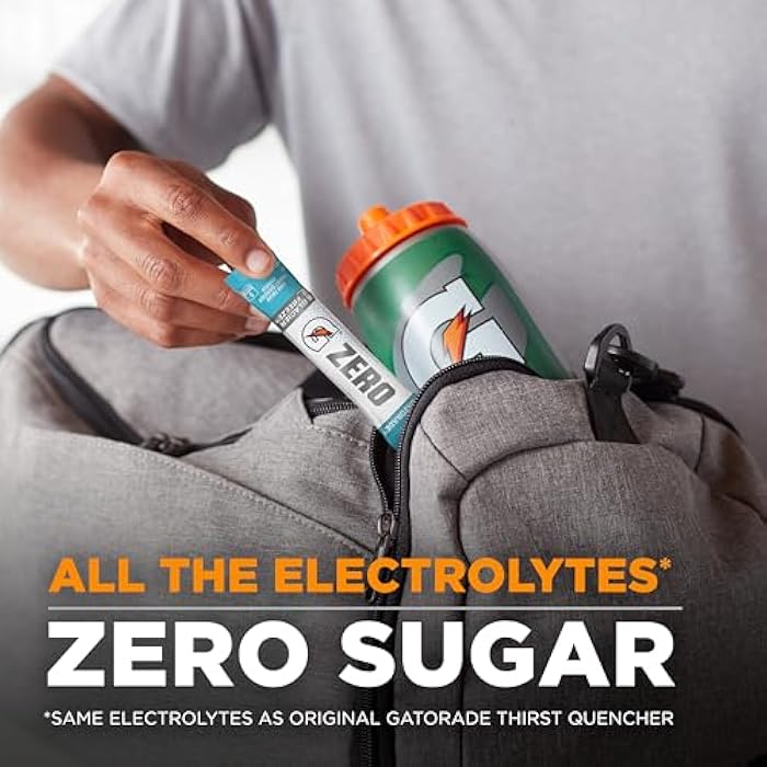 Gatorade G Zero Sports Drink Mix Powder Packets, 3 Flavor Classic Variety Pack, Electrolyte Powder Drink Mix for Hydration, Zero Sugar, Total 30 Packets - Image 5