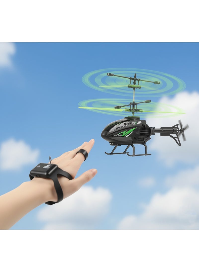 Exceed Watch Remote Sensing Aircraft - Kids Hand Watch Remote Control Helicopter Toy with LED Lights, USB Charging & Anti-Crash Sensor - Image 2