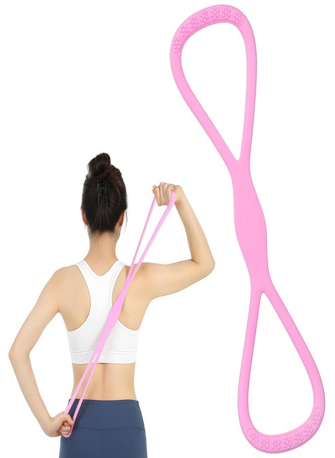 Bremorou Figure 8 Resistance Band 8 Shaped Resistance Band for Arms Women Men with Handles Arm & Back Resistances Bands Work Out Chest Expander Weight Fitness Pulling Rope for Legs Yoga Pilates Purple - Image 1