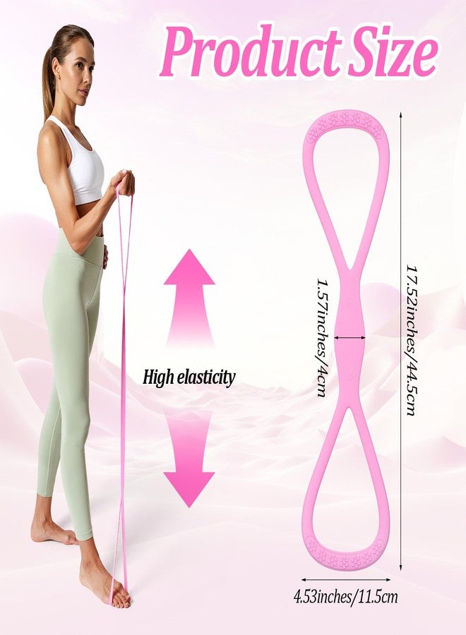Bremorou Figure 8 Resistance Band 8 Shaped Resistance Band for Arms Women Men with Handles Arm & Back Resistances Bands Work Out Chest Expander Weight Fitness Pulling Rope for Legs Yoga Pilates Purple - Image 2