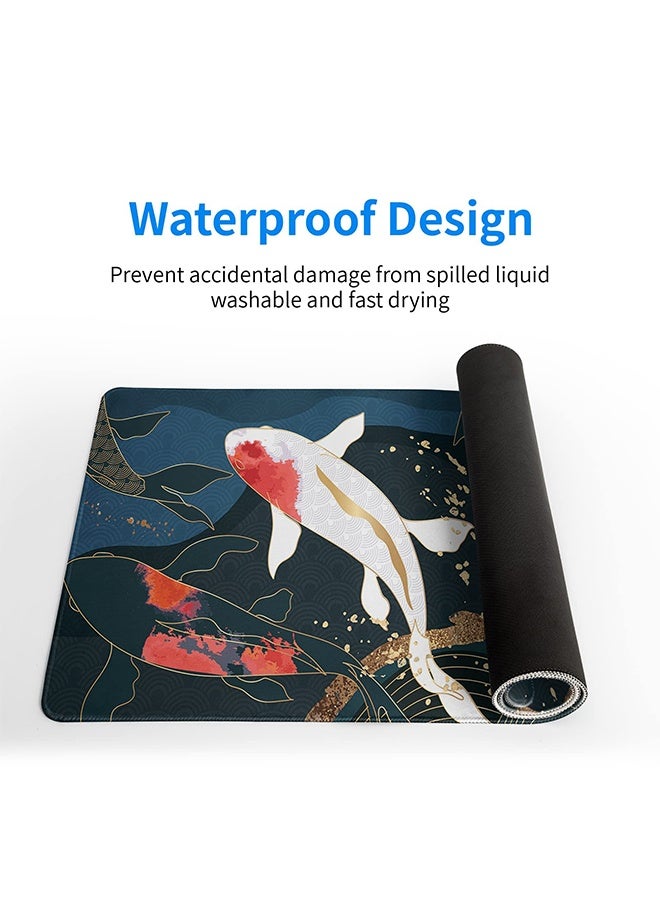 Peachjoy Extended Gaming Mouse Pad, 31.5x11.8 Inch Large Mouse Mat Desk Pad with 3mm Non-Slip Rubber Base and Stitched Edge, Japanese Style Gaming Mouse Pad for Work, Game, Office, Home. - Image 4