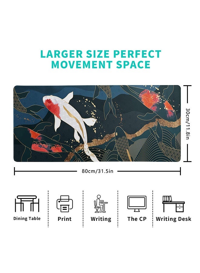 Peachjoy Extended Gaming Mouse Pad, 31.5x11.8 Inch Large Mouse Mat Desk Pad with 3mm Non-Slip Rubber Base and Stitched Edge, Japanese Style Gaming Mouse Pad for Work, Game, Office, Home. - Image 5