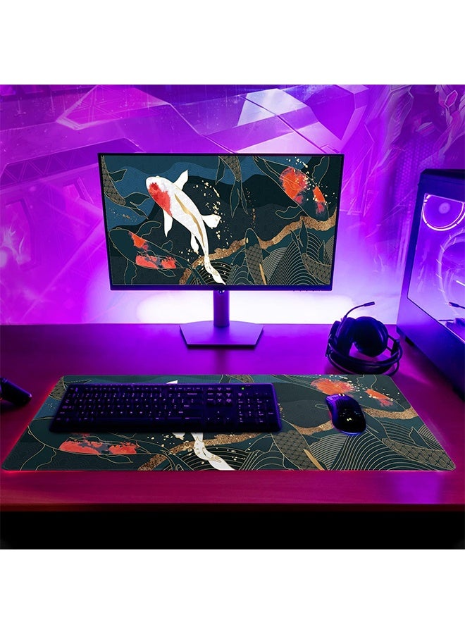 Peachjoy Extended Gaming Mouse Pad, 31.5x11.8 Inch Large Mouse Mat Desk Pad with 3mm Non-Slip Rubber Base and Stitched Edge, Japanese Style Gaming Mouse Pad for Work, Game, Office, Home. - Image 3