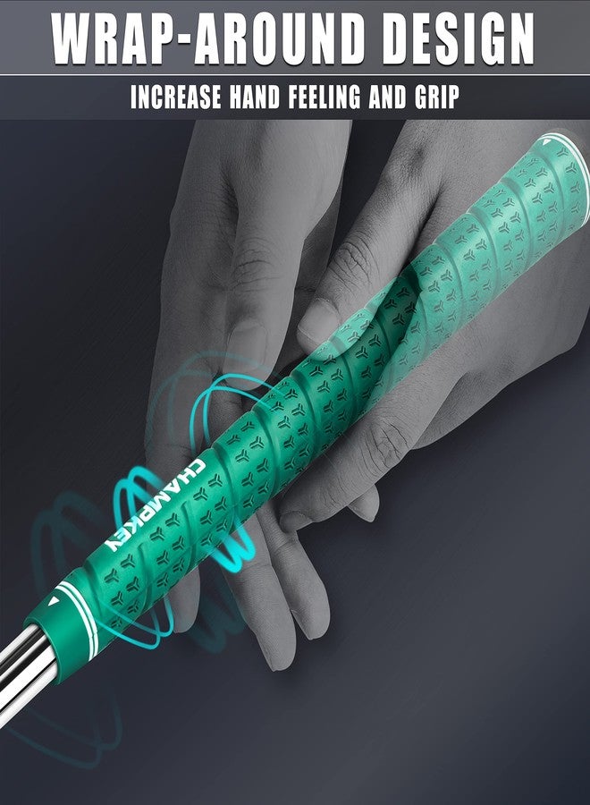 CHAMPKEY WRAP-Y Rubber Golf Grips 13 Pack Come with All Repair Kits - High Feedback and Traction Golf Club Grips(Standard, Green) - Image 3
