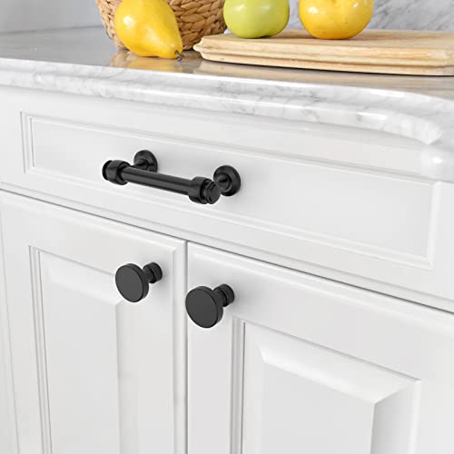 Amerdeco 10 Pack Matte Black Cabinet Pulls 3 Inch Hole Centers, 4 Inch Length Handles for Kitchen Cabinet Hardware,Solid Cabinet Handles for Bathroom Drawer Handles IH0005… - Image 4