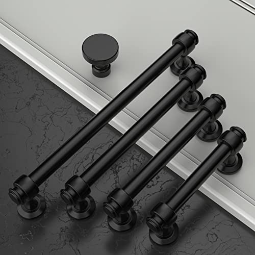 Amerdeco 10 Pack Matte Black Cabinet Pulls 3 Inch Hole Centers, 4 Inch Length Handles for Kitchen Cabinet Hardware,Solid Cabinet Handles for Bathroom Drawer Handles IH0005… - Image 3