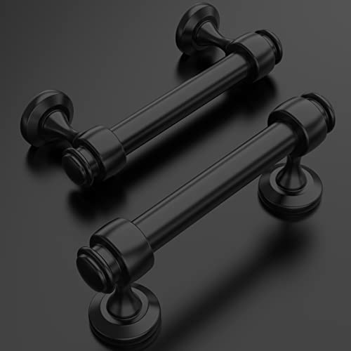 Amerdeco 10 Pack Matte Black Cabinet Pulls 3 Inch Hole Centers, 4 Inch Length Handles for Kitchen Cabinet Hardware,Solid Cabinet Handles for Bathroom Drawer Handles IH0005… - Image 2