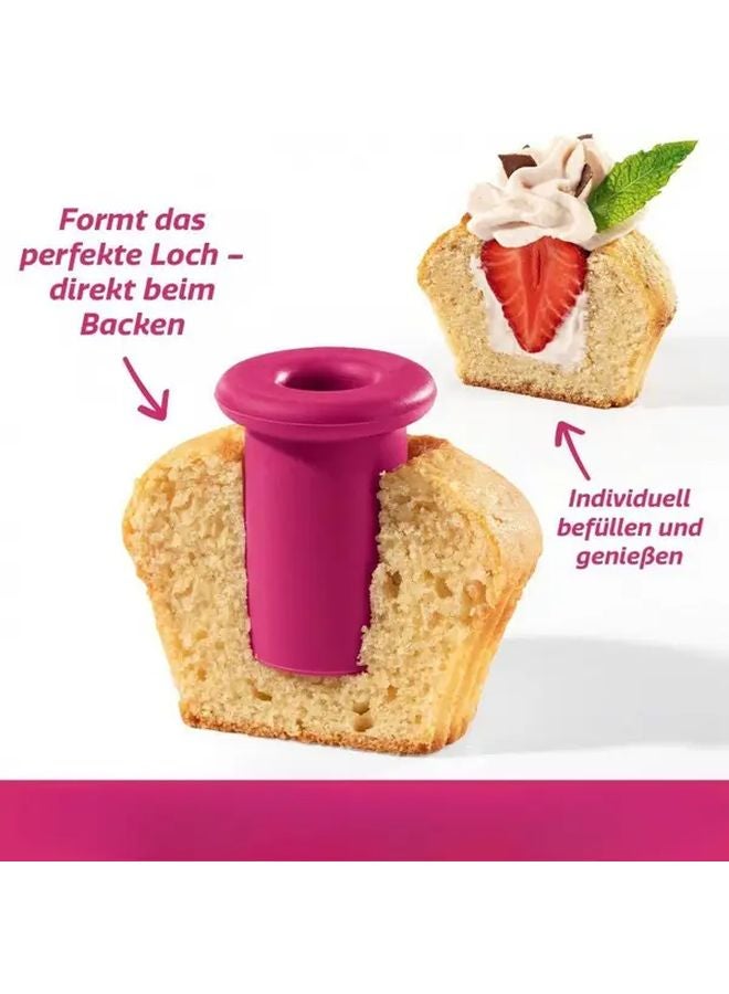 Pink 3pcs Cookie Cutters For Hollowing Out And Filling Muffins Cupcakes - Image 2