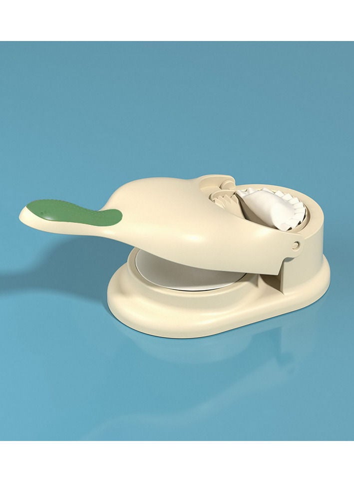 Yameem 2 In 1 Dumpling Maker Manual Wrapper Making Mold Dough Pressing Tool Accessories (Beige)  - Image 1