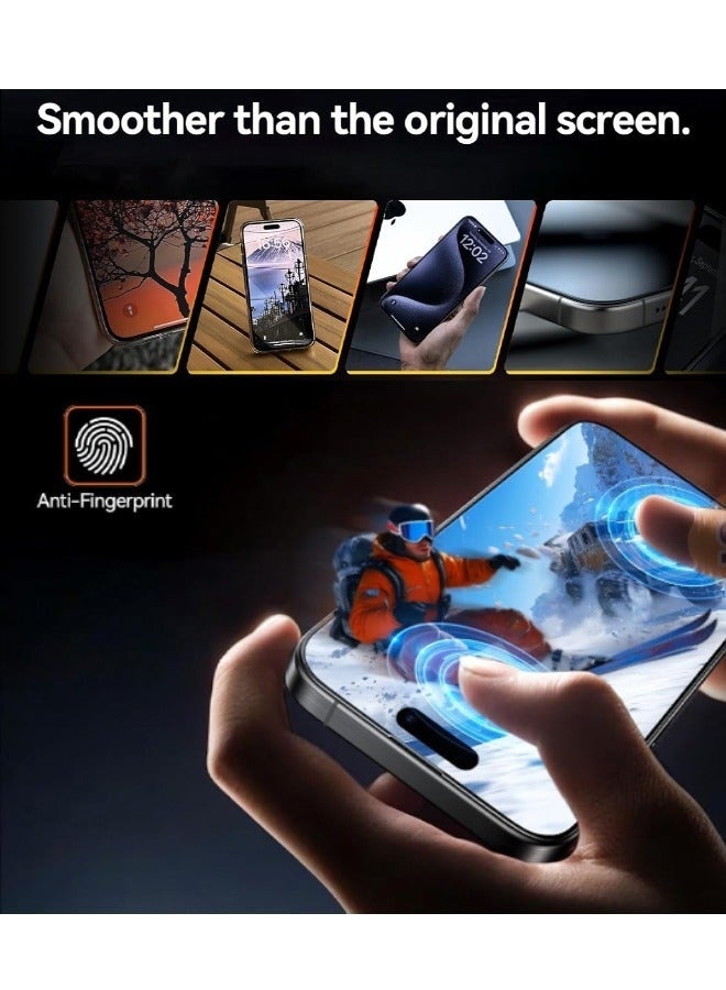 Nova future [1+1 Pack] iPhone 16 Pro Max Tempered Glass Screen Protector with Camera Lens Protector, Shatterproof and Shockproof, HD 9H Hardness Bubble Free Scratch Resistant (Boxed, with Installation Tool) - Image 5