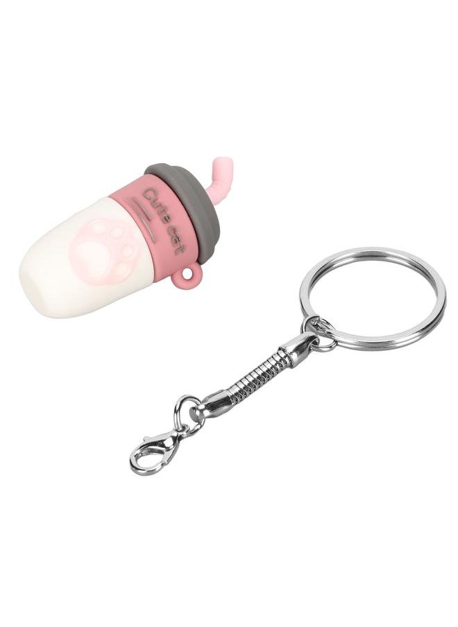 Thoraya Cartoon Milk Tea Cup Music Car USB Flash Drive PVC Soft Rubber Creative Gift USB Flash Drive V013 - Berry Cat Pink 64GB  - Image 1