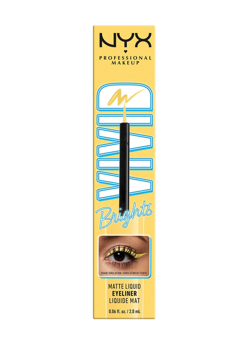 NYX PROFESSIONAL MAKEUP محدد العيون السائل الملون Vivid Brights - Had Me At Yellow  - Image 3