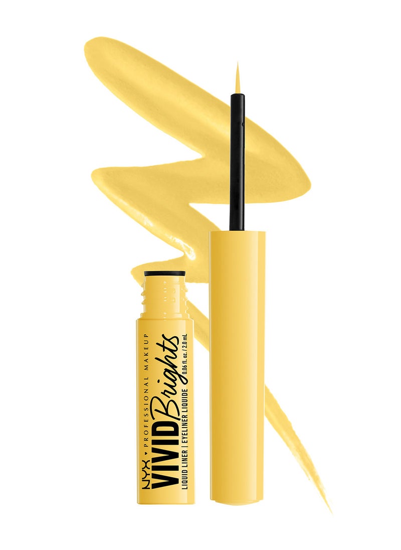 NYX PROFESSIONAL MAKEUP محدد العيون السائل الملون Vivid Brights - Had Me At Yellow  - Image 2