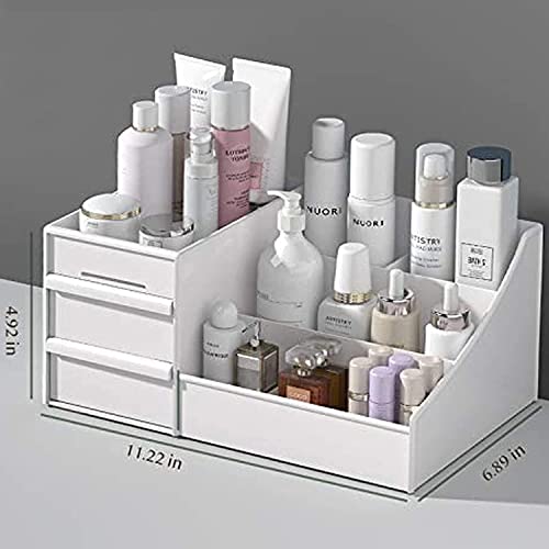 mechdel Makeup Desk Organizer With Drawers, Bathroom Countertop Organizer for Cosmetics, Vanity Holder for Lipstick, Brushes, Lotions, Eyeshadow, Nail Polish and Jewelry (Makeup Desk Organizer -BIG) - Image 4