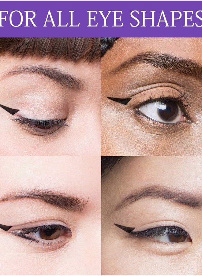 Eyeliner Stamp - 2021 2 Pens Winged Eyeliner Stamp, Eyeliner Stamp Wingliner, Perfect Wing Cat Eye Stamp, Wing Eyeliner Stamp Tool, Liquid Eye Liner, Waterproof & Smudgeproof, 10 mm