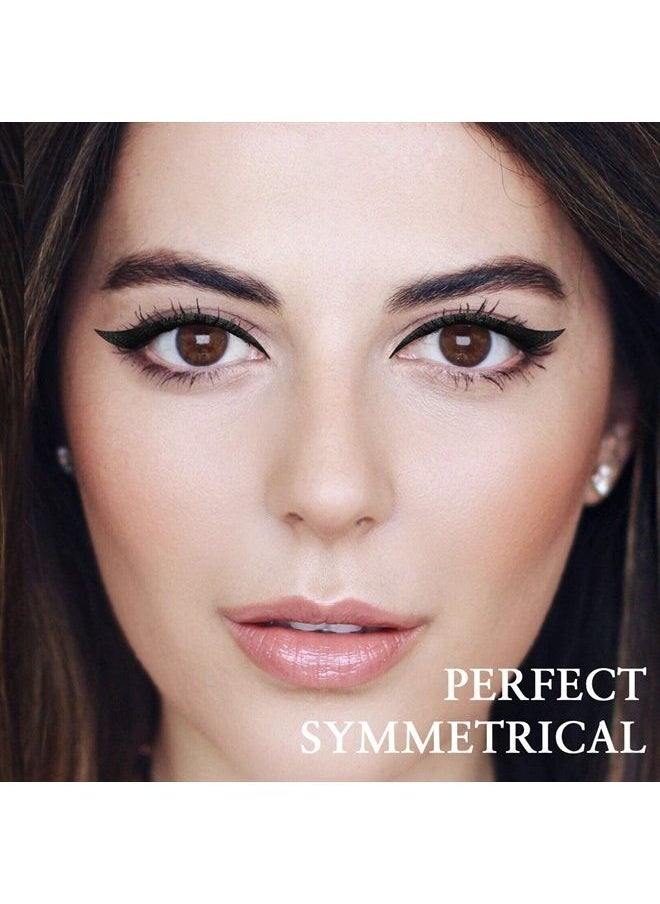 Eyeliner Stamp - 2021 2 Pens Winged Eyeliner Stamp, Eyeliner Stamp Wingliner, Perfect Wing Cat Eye Stamp, Wing Eyeliner Stamp Tool, Liquid Eye Liner, Waterproof & Smudgeproof, 10 mm
