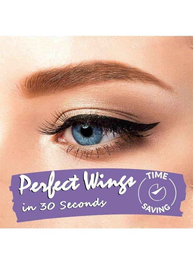 Eyeliner Stamp - 2021 2 Pens Winged Eyeliner Stamp, Eyeliner Stamp Wingliner, Perfect Wing Cat Eye Stamp, Wing Eyeliner Stamp Tool, Liquid Eye Liner, Waterproof & Smudgeproof, 10 mm
