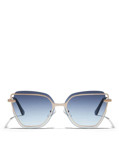 Blackout STARLIGHT Women Rose Gold Sunglasses - Frame Material: Metal- Frame Color: Rose Gold-Lens Color: Blue  - Full Rim