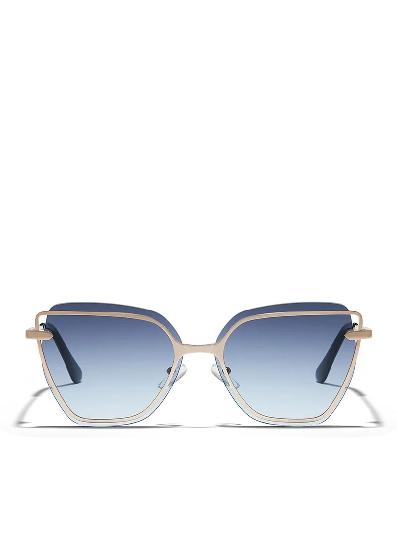 Blackout STARLIGHT Women Rose Gold Sunglasses - Frame Material: Metal- Frame Color: Rose Gold-Lens Color: Blue  - Full Rim