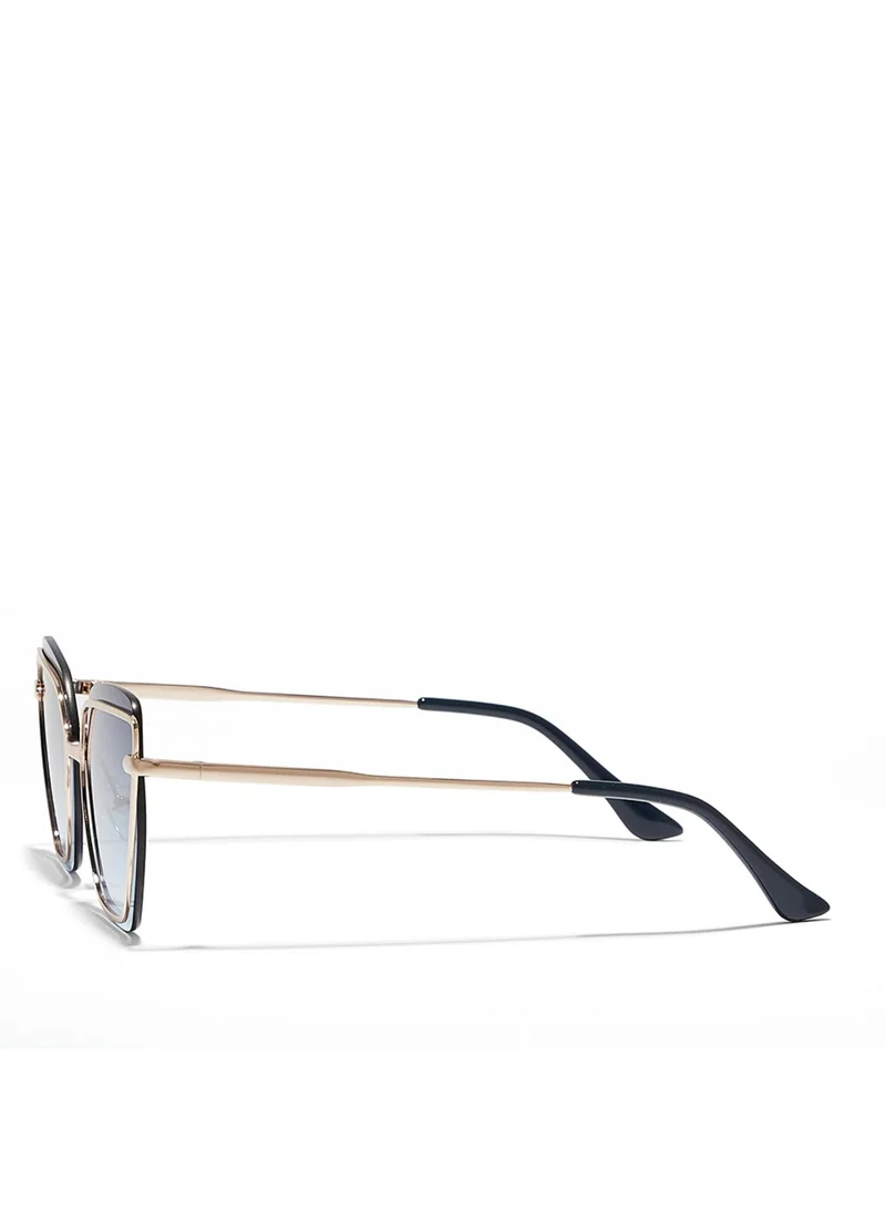 Blackout STARLIGHT Women Rose Gold Sunglasses - Frame Material: Metal- Frame Color: Rose Gold-Lens Color: Blue  - Full Rim