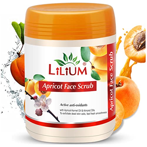 Lilium Herbal Apricot Face Scrub 900ML – Deep Exfoliation with Natural Apricot & Walnut, Removes Dead Skin, Brightens & Nourishes, For All Skin Types - Image 3