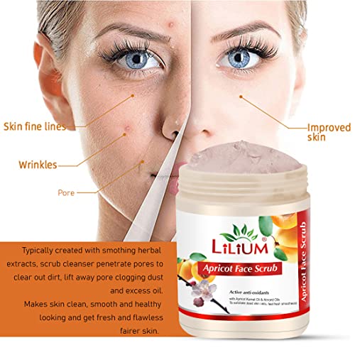 Lilium Herbal Apricot Face Scrub 900ML – Deep Exfoliation with Natural Apricot & Walnut, Removes Dead Skin, Brightens & Nourishes, For All Skin Types - Image 5