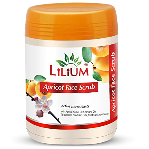 Lilium Herbal Apricot Face Scrub 900ML – Deep Exfoliation with Natural Apricot & Walnut, Removes Dead Skin, Brightens & Nourishes, For All Skin Types - Image 1