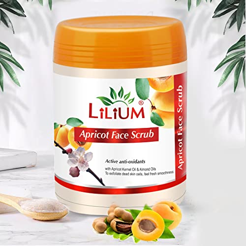 Lilium Herbal Apricot Face Scrub 900ML – Deep Exfoliation with Natural Apricot & Walnut, Removes Dead Skin, Brightens & Nourishes, For All Skin Types - Image 4