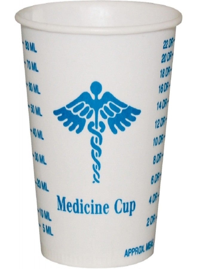 Solo Foodservice R3-43107 Medicine Design Wax Coated Paper Graduated Cup 3 oz., 100 Count