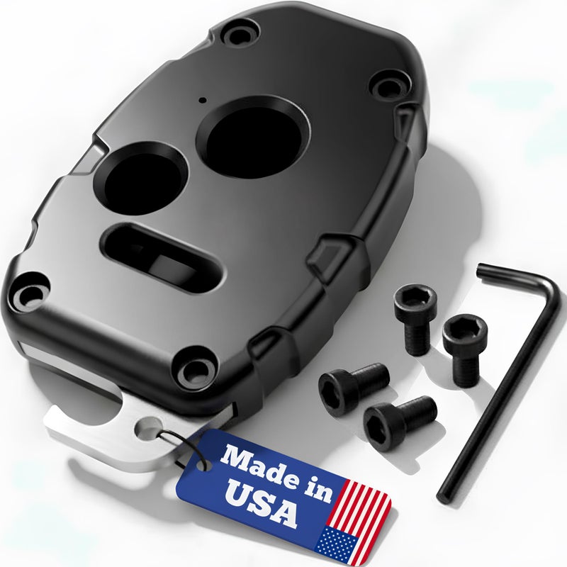 Dubbs Hardware USA-Made for Honda Key Fob Shell | Crack-Resistant & Durable | Seamless Fit | Enhanced Longevity & Functionality | Integrated Bottle Opener | Easy DIY Installation (Black, 3 Button) - Image 1