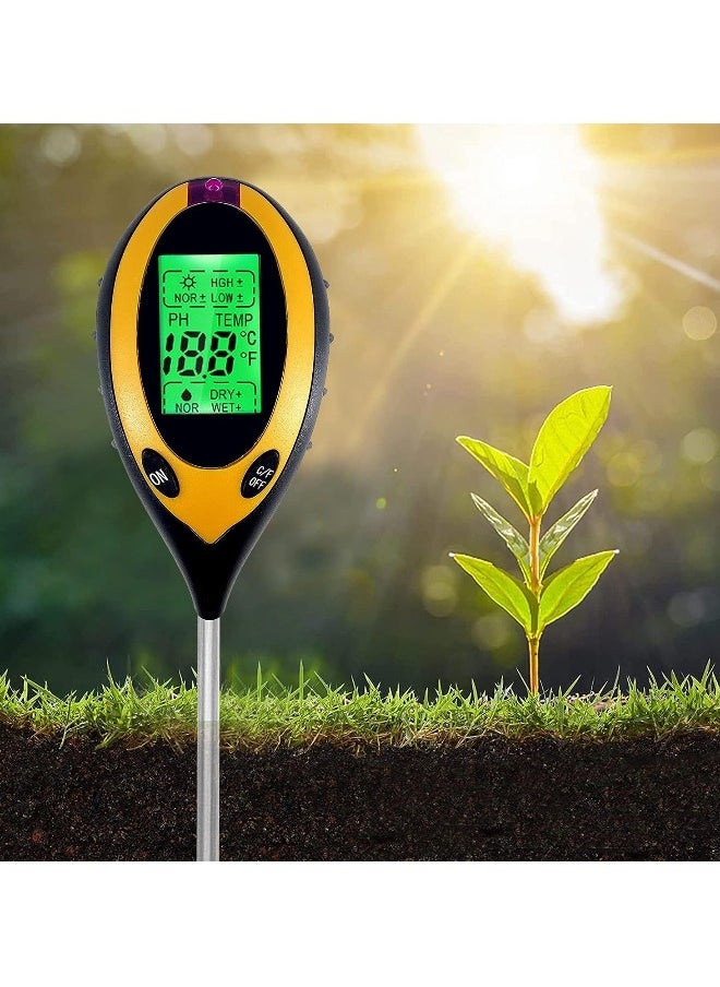Generic - Soil Moisture Meter, Plant Water Monitor 4-in-1 with pH Tester Meter, Gardening Tool Kits for Plant Care, Great for Garden, Lawn, Farm, Indoor & Outdoor Use - Image 1