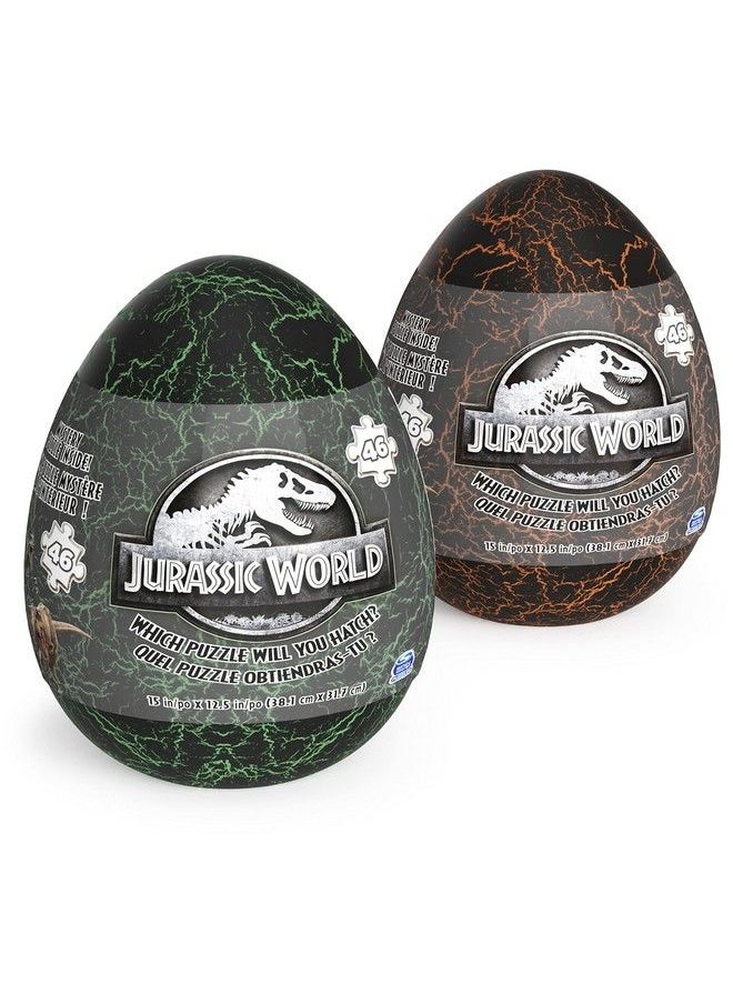 Spin Master Games Jurassic World 2 Mystery Puzzle Bundle 46Piece Jigsaw Activity Dinosaur Park Movie In Egg For Adults & Kids Ages 4 And Up  - Image 1