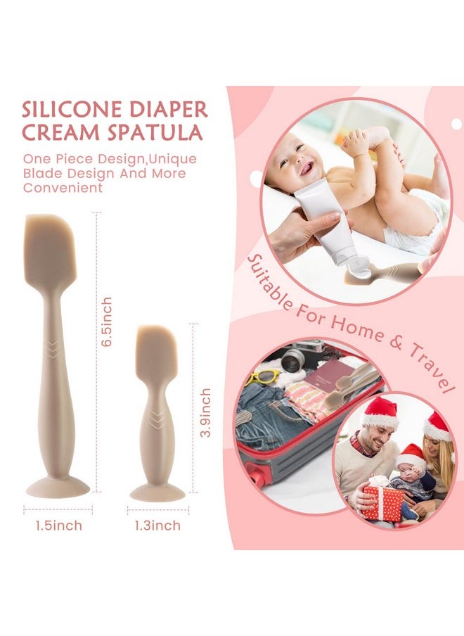 LOTBILL LOTBILL Baby Diaper Cream Spatula, 2 Pack Butt Spatula Baby, Silicone Diaper Cream Applicator, Full-Size + Mini Butt Paste Spatula for Babies, Newborn Baby Necessities (Blue)  - Image 5
